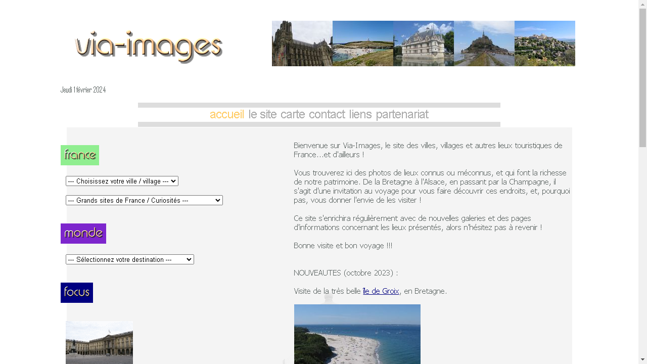 Capture d'écran de http://www.via-images.com/